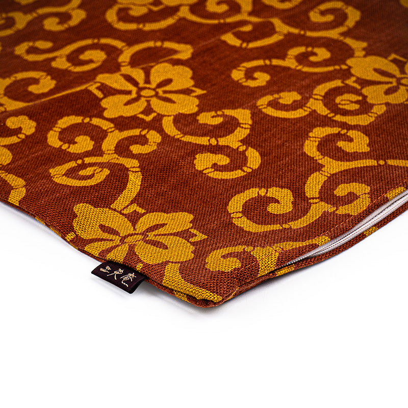 Japanese Cushion Cover - Hanabishi Karakusa 18x18