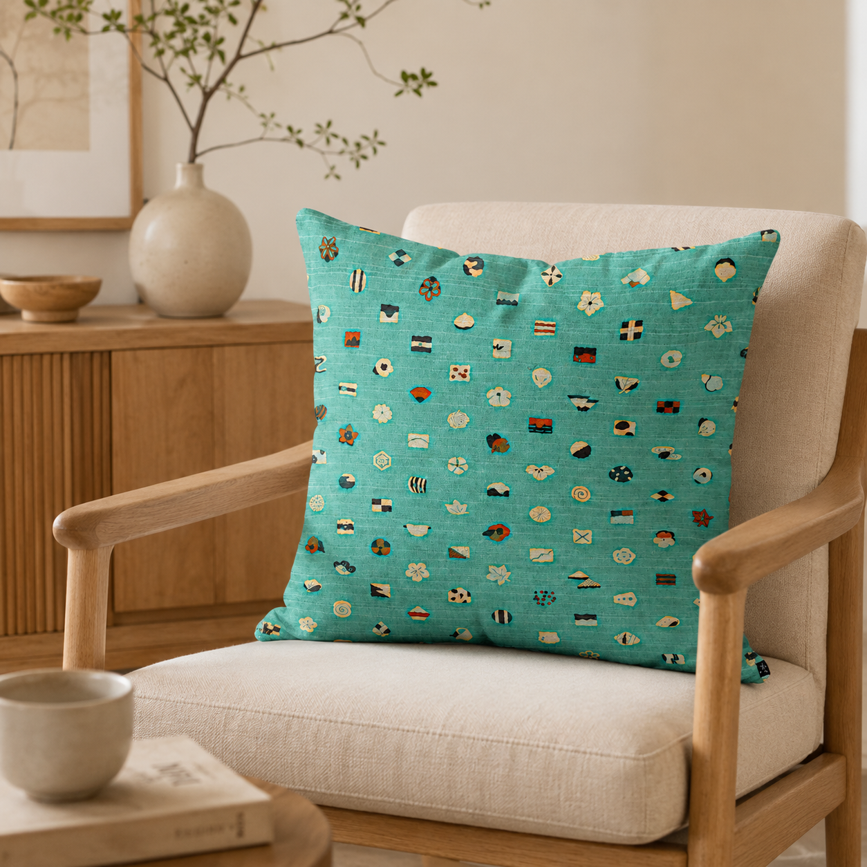 Japanese Cushion Cover - Okashi 20x20