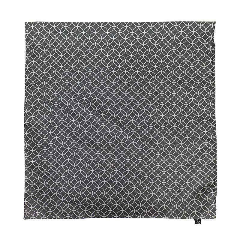 Japanese Cushion Cover Shippo Pattern Gray - 20 x 20