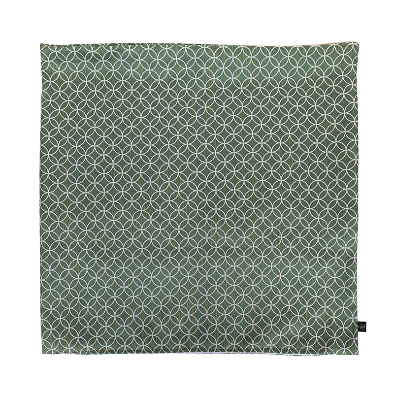 Japanese Cushion Cover Shippo Pattern Green - 20 x 20