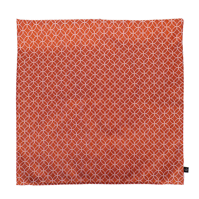 Japanese Cushion Cover Shippo Pattern Orange - 20 x 20
