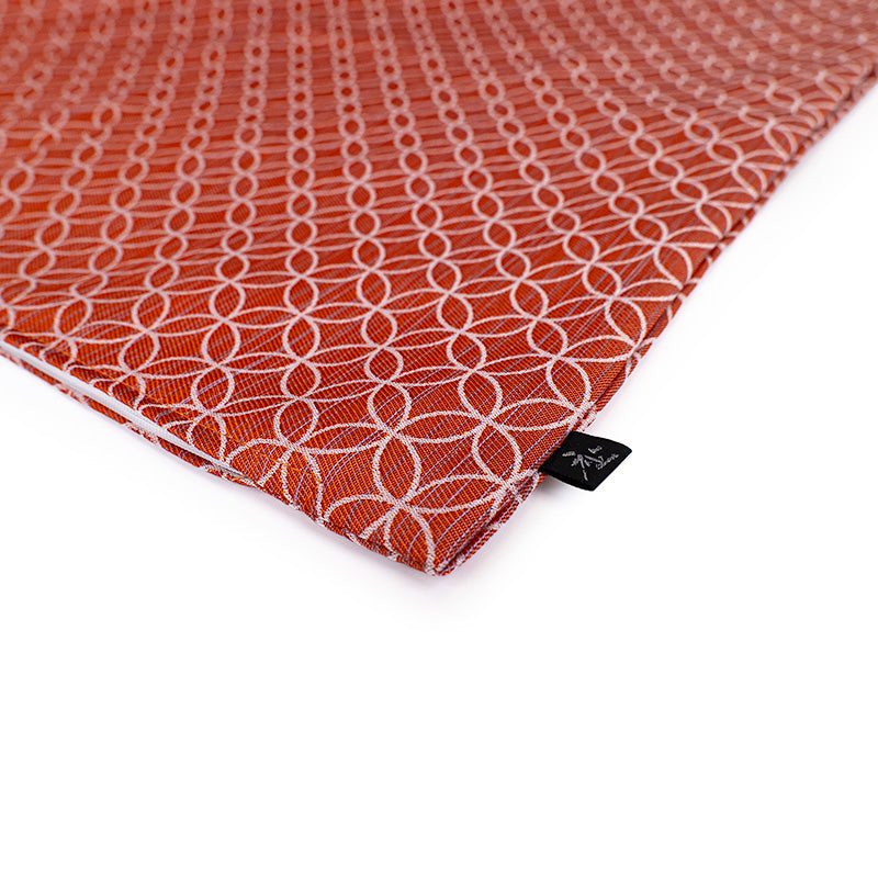 Japanese Cushion Cover Shippo Pattern Orange - 20 x 20