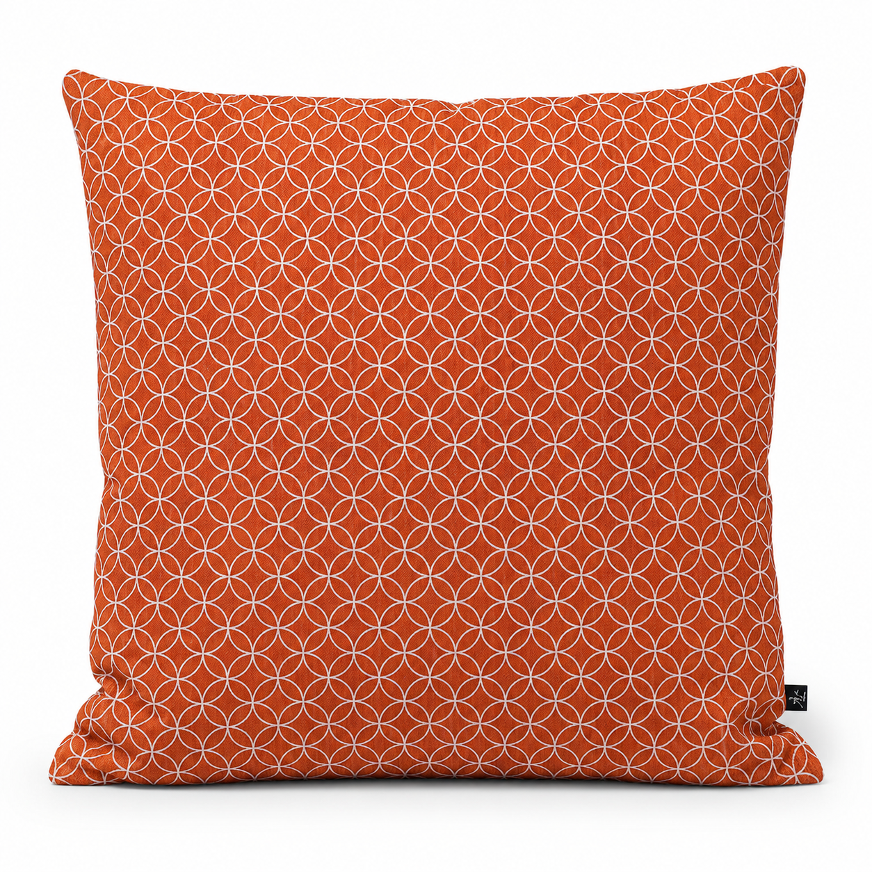 Japanese Cushion Cover Shippo Pattern Orange - 20 x 20
