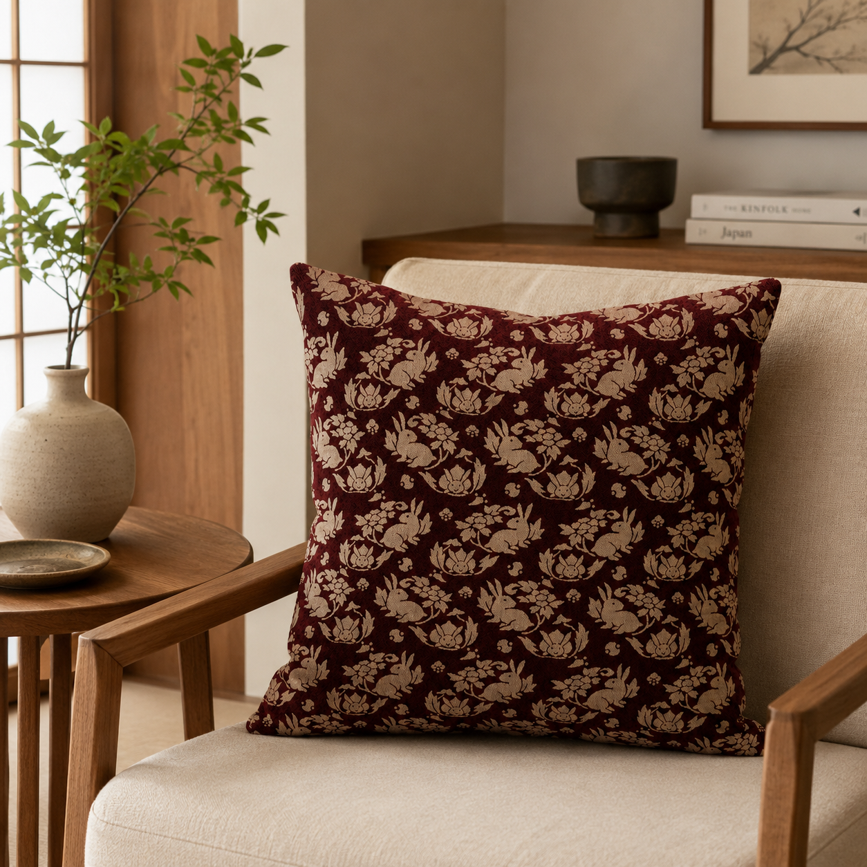 Japanese Cushion Cover - Usagi 18x18