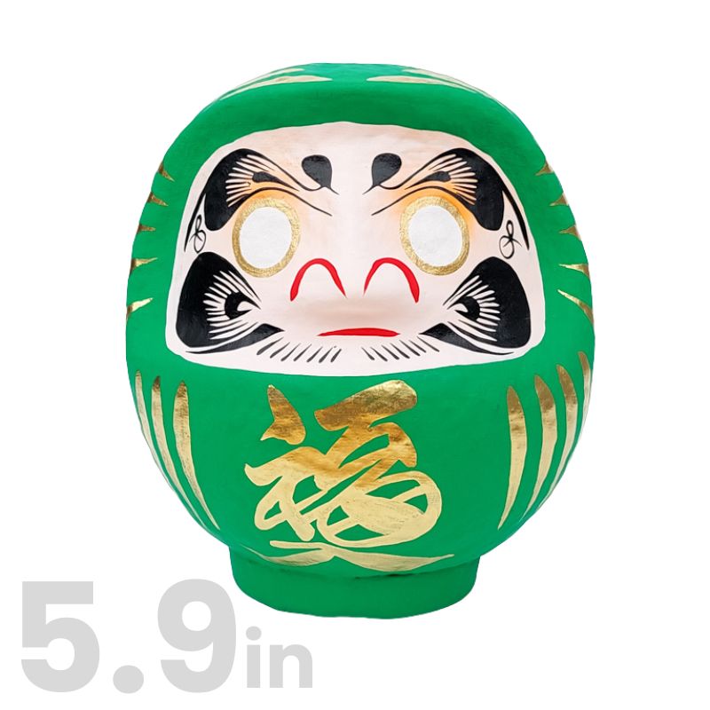 Japanese Daruma - Green 5.9