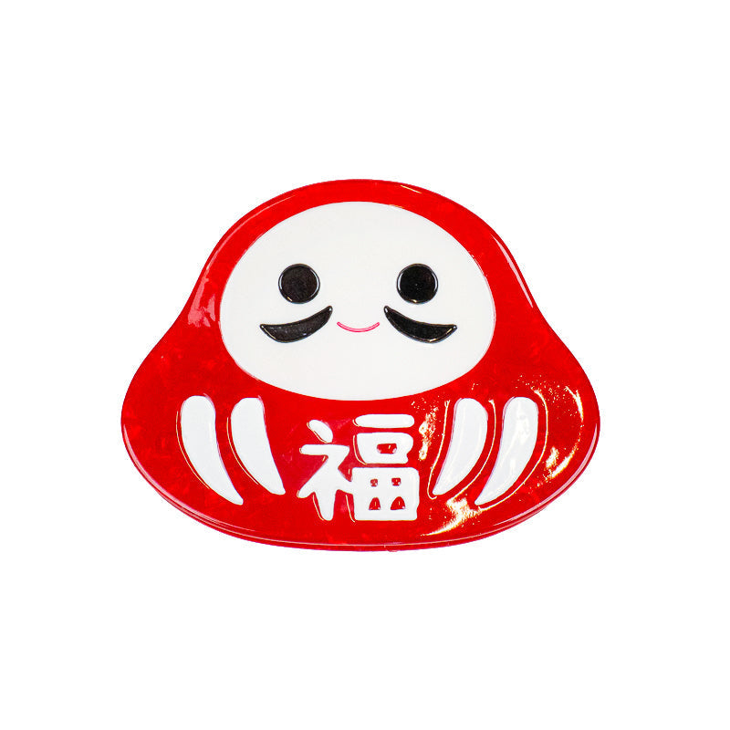 Japanese Daruma Hair Claw Clip
