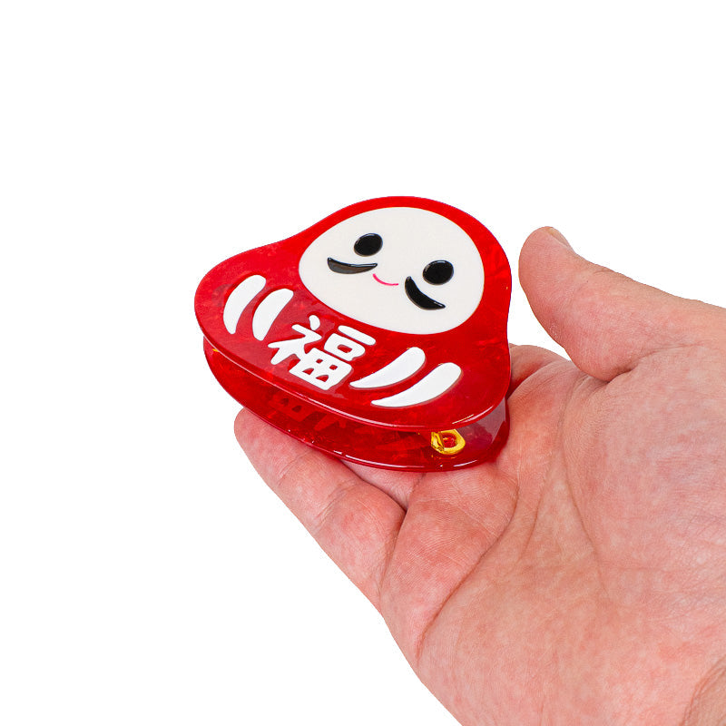 Japanese Daruma Hair Claw Clip