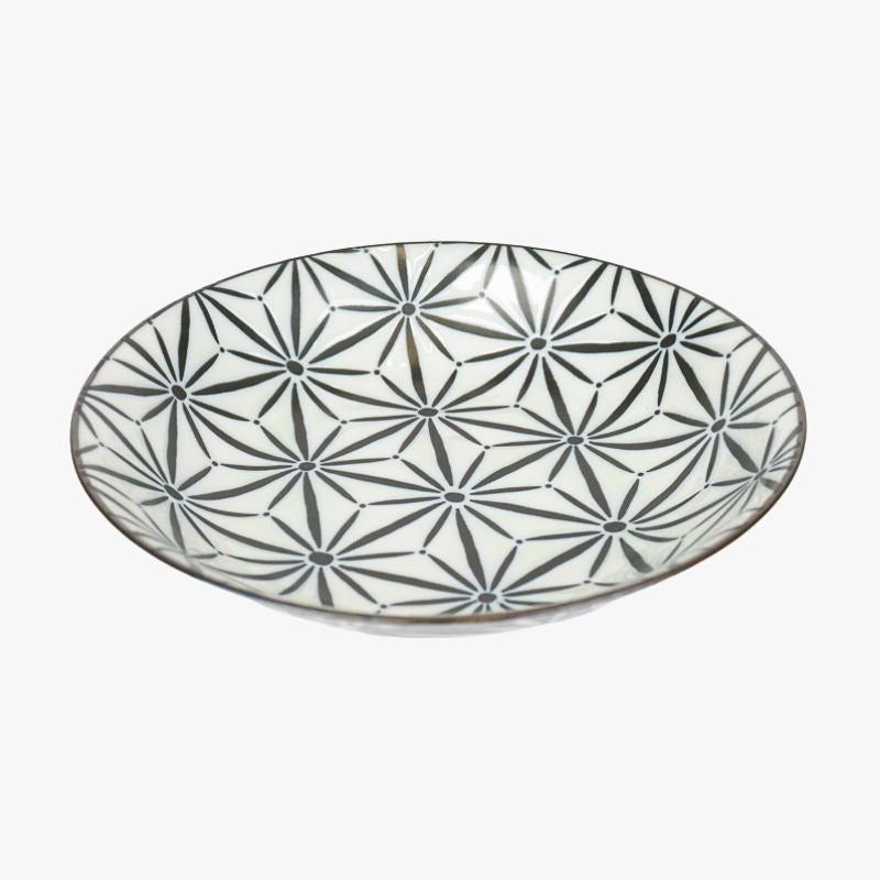 Japanese Deep Plate – Asanoha Pattern