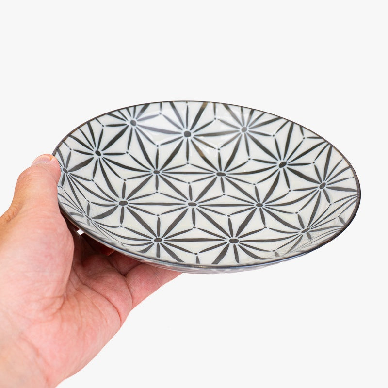 Japanese Deep Plate – Asanoha Pattern