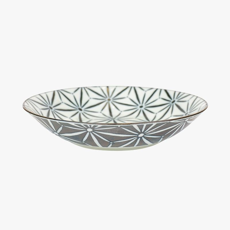 Japanese Deep Plate – Asanoha Pattern