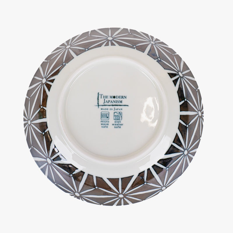Japanese Deep Plate – Asanoha Pattern