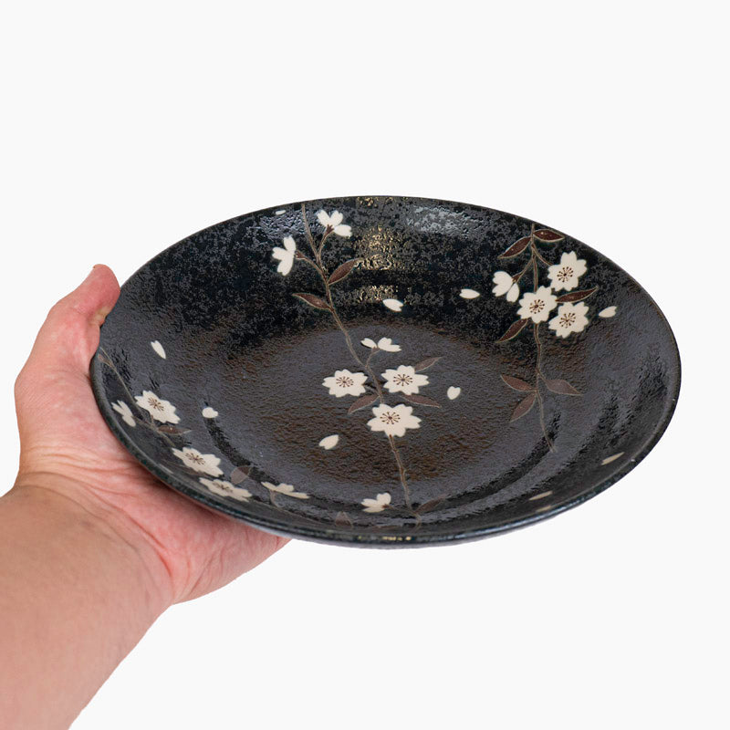 Japanese Deep Plate – Kuro Sakura