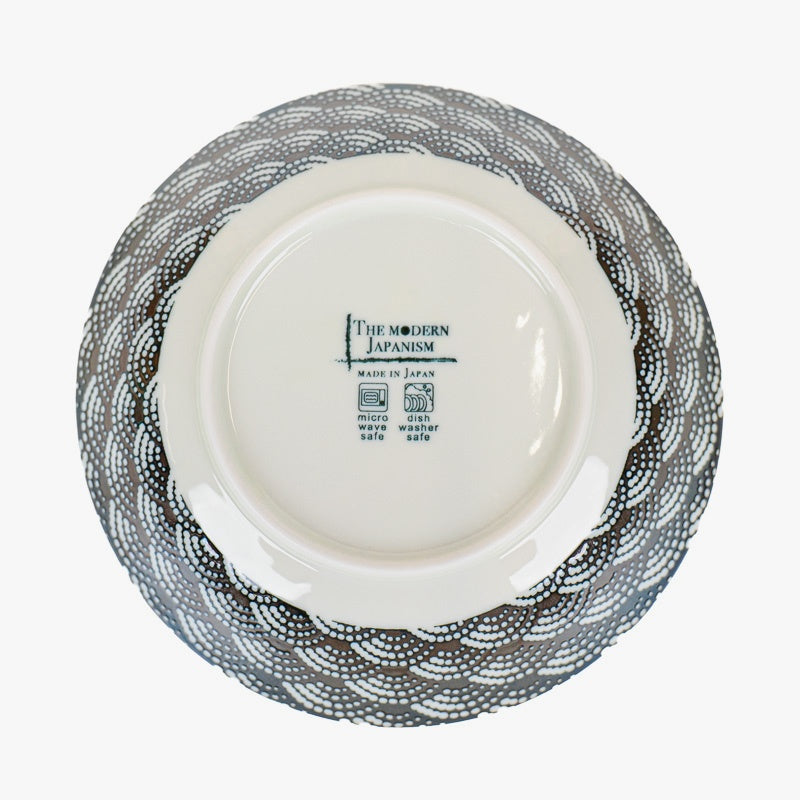 Japanese Deep Plate – Seikaiha Pattern