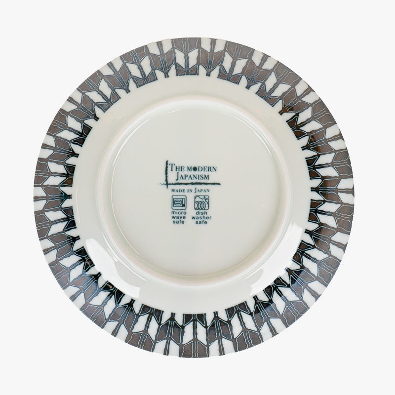 Japanese Deep Plate – Yagasuri Pattern