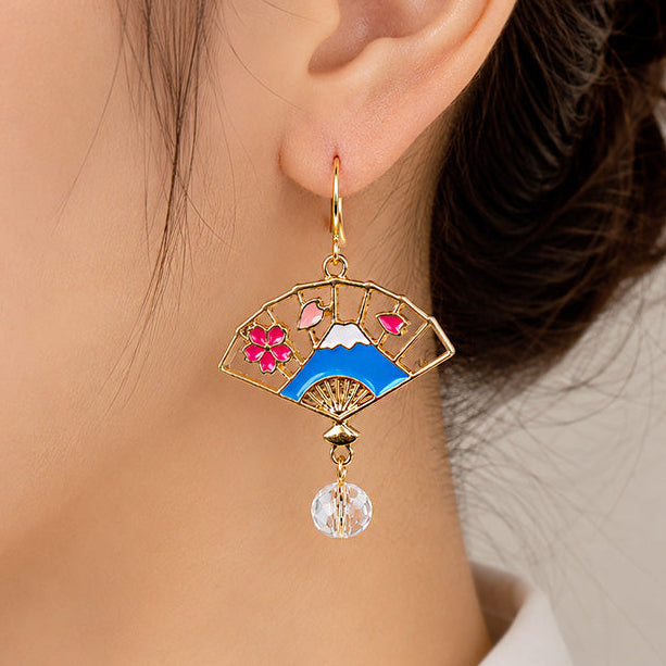 Japanese Earrings - Fuji Sensu