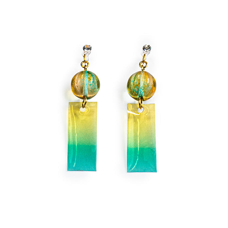 Japanese Earrings - Green Wind Chime
