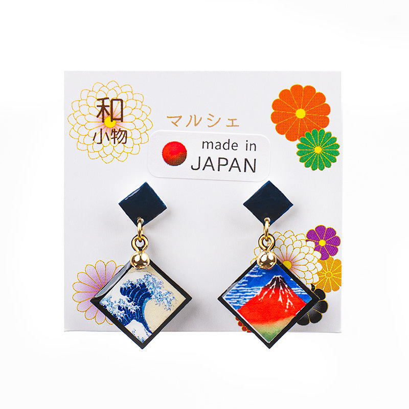Japanese Earrings - Hokusai