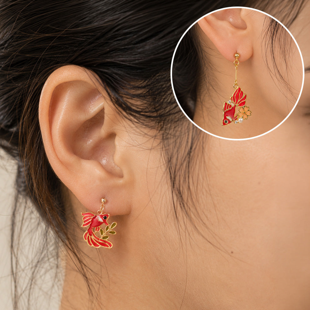 Japanese Earrings – Kingyo Goldfish