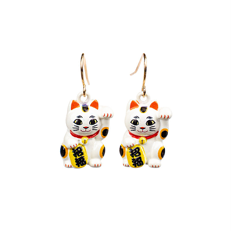 Japanese Earrings - Maneki Neko