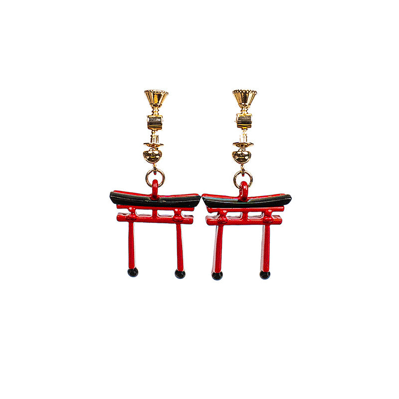 Japanese Earrings – Red Torii Gate