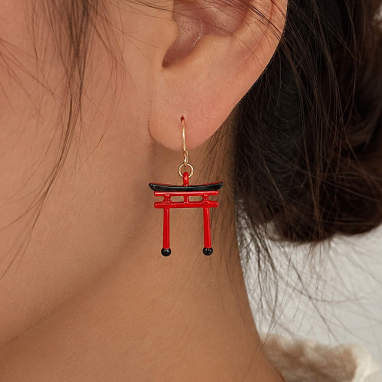 Japanese Earrings – Red Torii Gate