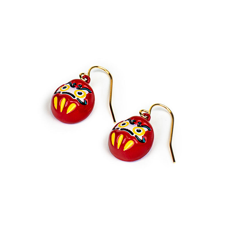 Japanese Earrings - Small Daruma
