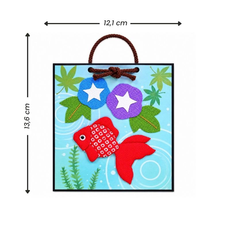 Japanese Fabric Oshie Art Kit - Goldfish