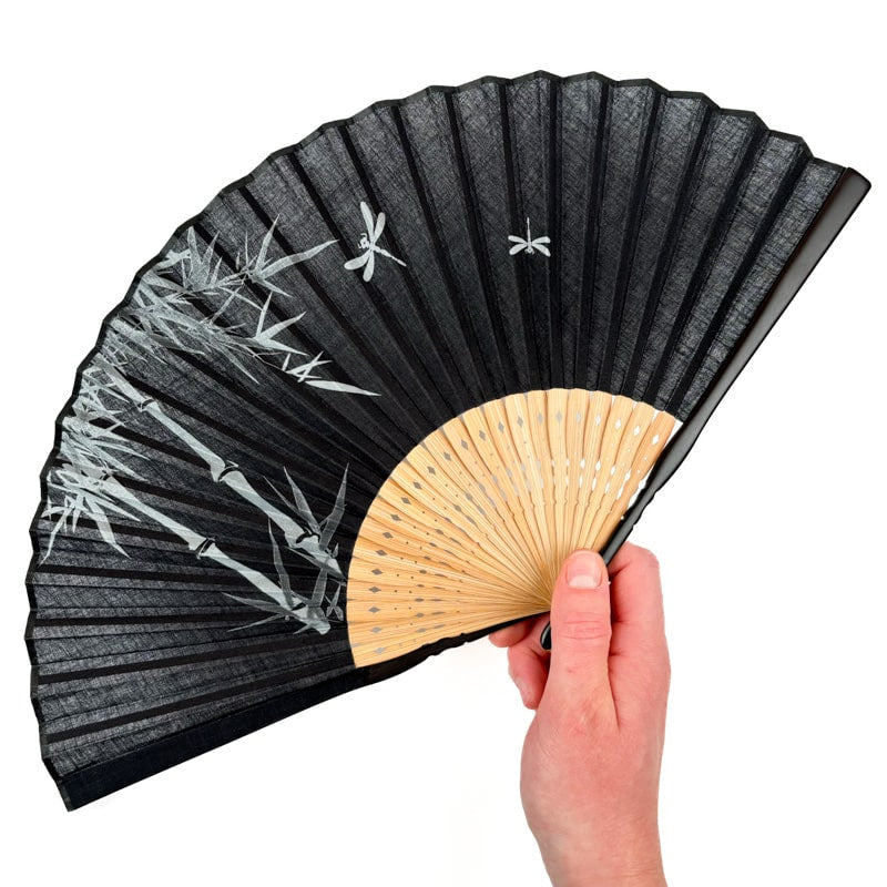Japanese Fan - Black Tonbo