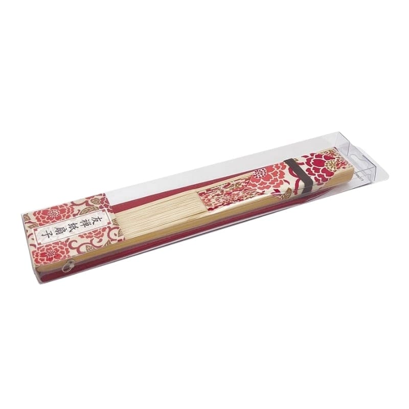 Japanese Fan – Yuzen Botan Orange