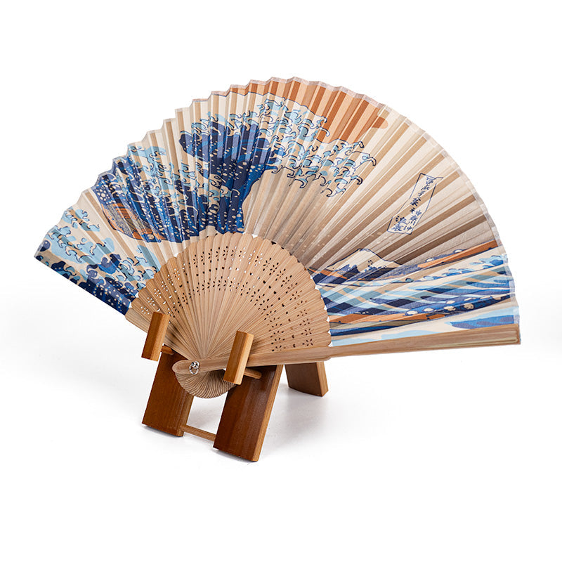 Japanese Folding Fan Stand - Bamboo