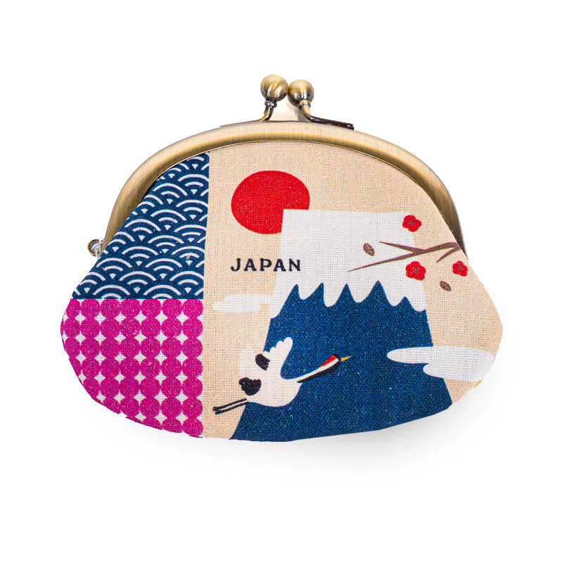 Japanese Gamaguchi Coin Purse - Mount Fuji