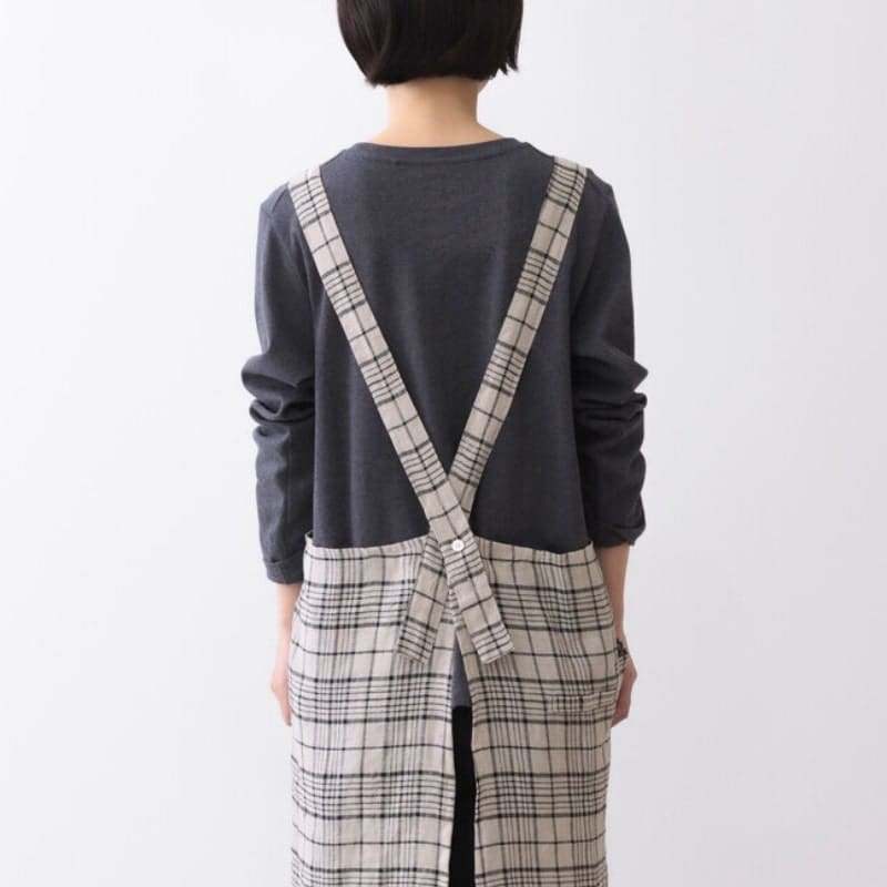 Japanese Hemp Apron with Cross Back