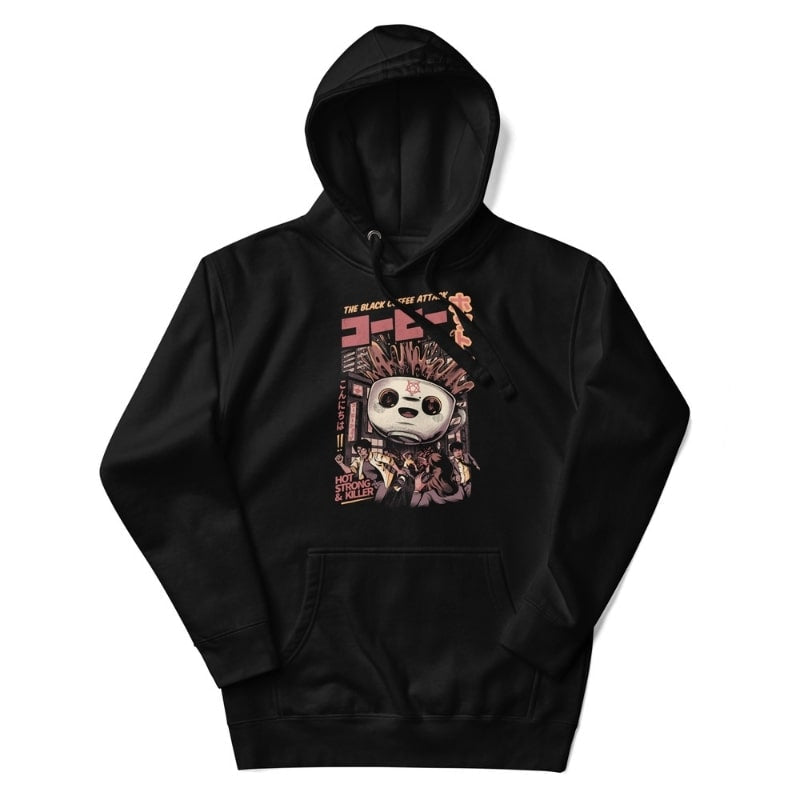 Japanese Hoodie - Black Coffee S