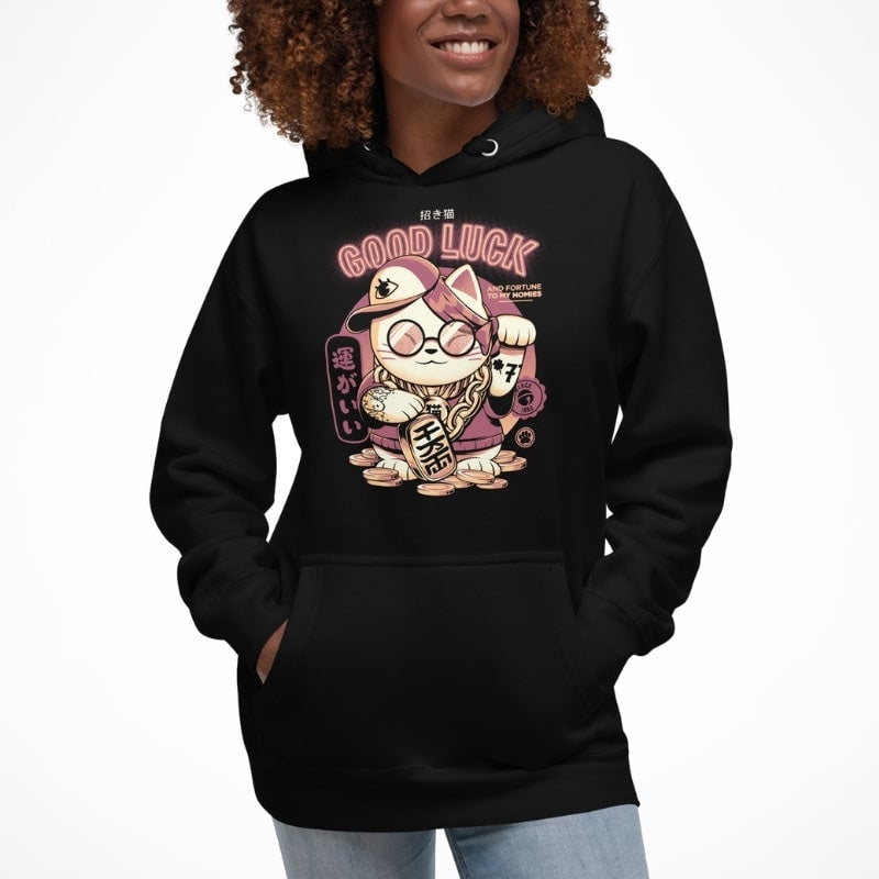 Japanese Hoodie - Maneki Neko