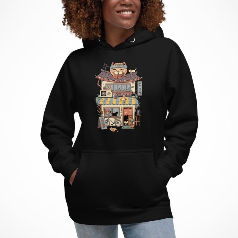 Japanese Hoodie - Neko Coffee