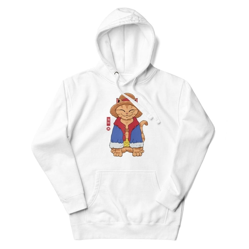 Japanese Hoodie - Neko Sailor S / White