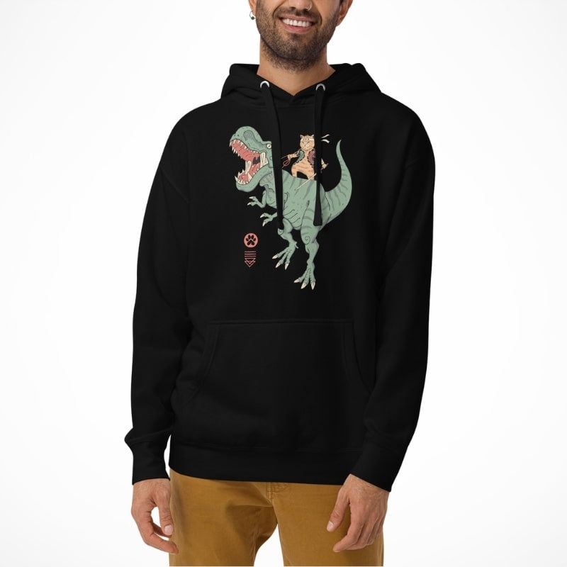 Japanese Hoodie - Neko T-Rex