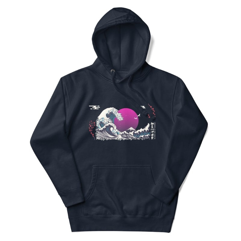 Japanese Hoodie - Purple Wave S
