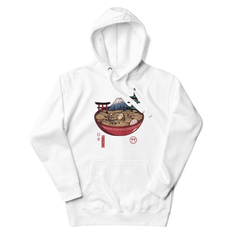 Japanese Hoodie - Ramen Life S / White