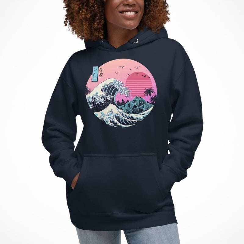 Japanese Hoodie - Retro Kanagawa