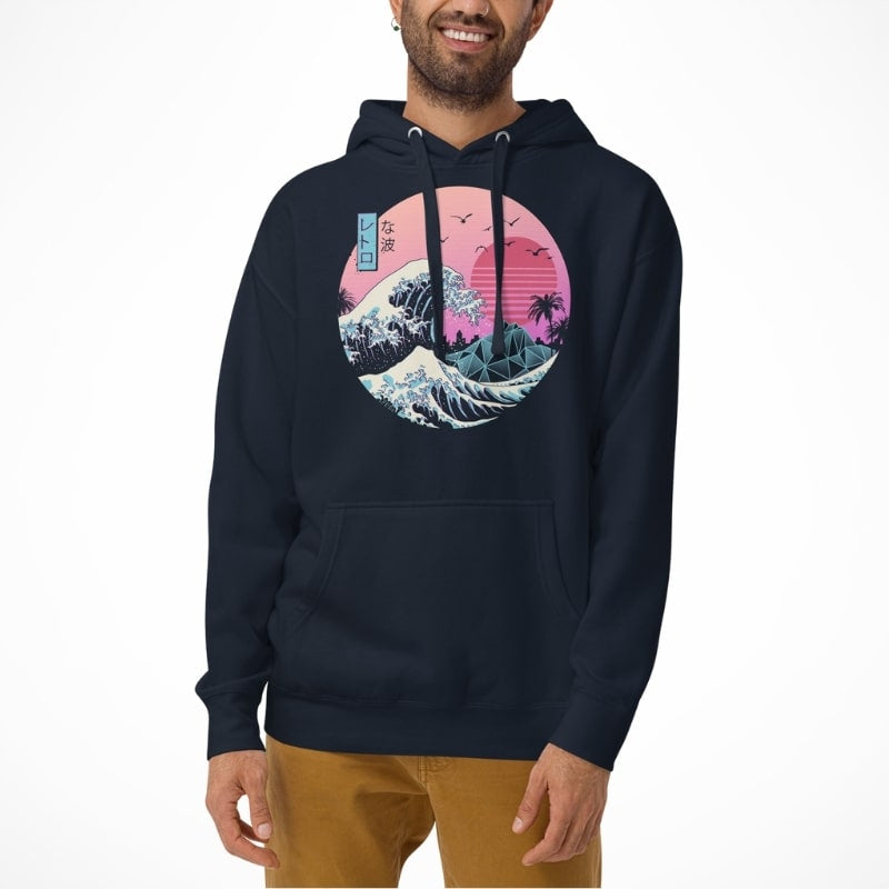 Japanese Hoodie - Retro Kanagawa
