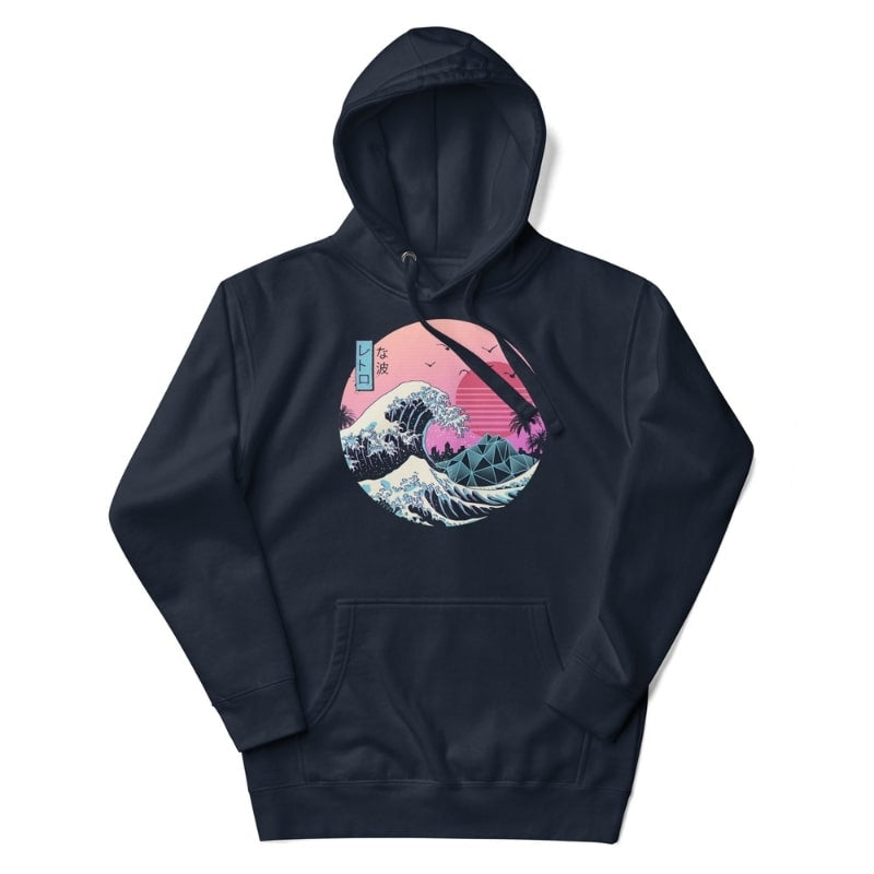 Japanese Hoodie - Retro Kanagawa S
