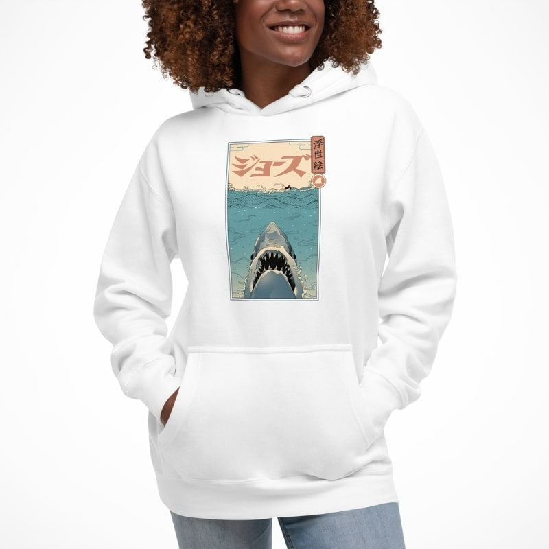 Japanese Hoodie - Ukiyo-e Shark Attack