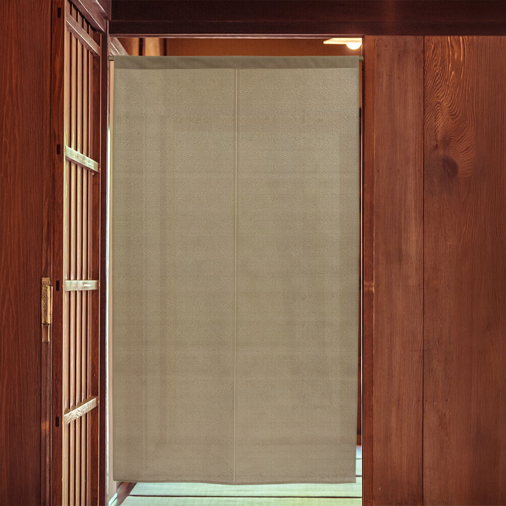 Japanese Ichimatsu Noren - Brown 85 x 150 cm