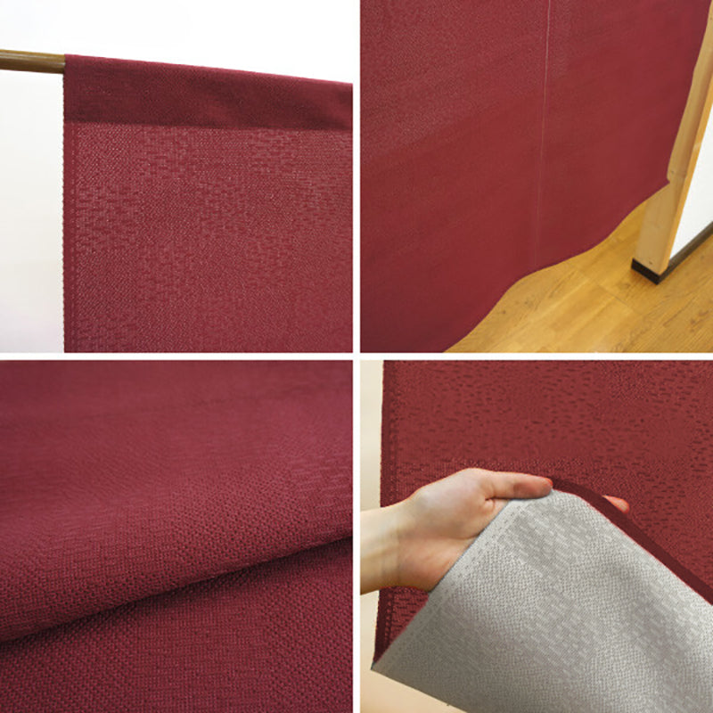 Japanese Ichimatsu Noren - Burgundy 85 x 150 cm