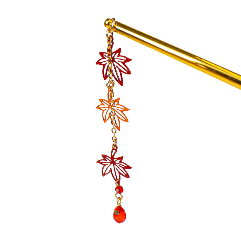 Japanese Kanzashi Hairpin – Momiji Leaves