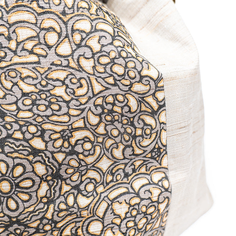 Japanese Kinchaku Bag Handwoven Linen Hōsōge