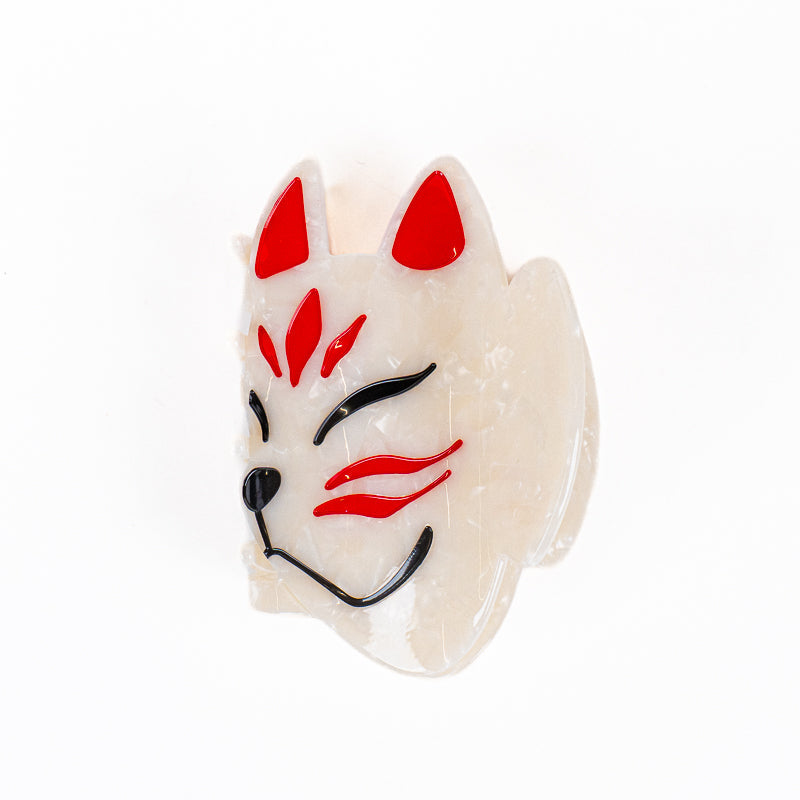 Japanese Kitsune Mask Hair Claw Clip