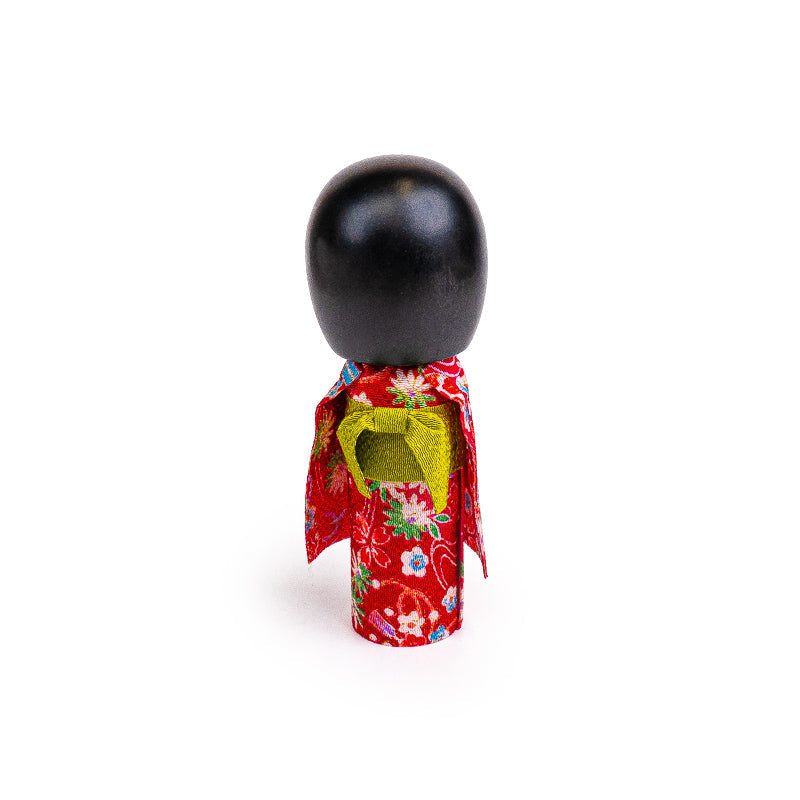 Japanese Kokeshi Doll - Egao Pink