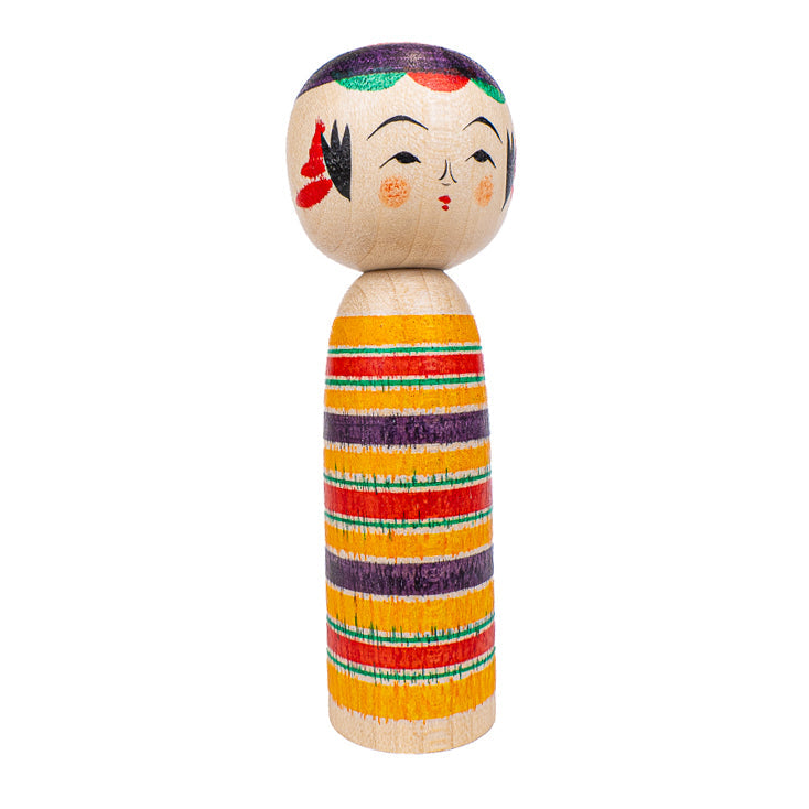 Japanese Kokeshi Doll - Yajiro Rokuro - 8.5 cm
